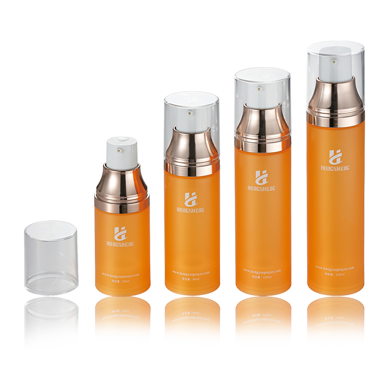 50ML-120ML Orange Airless Press Caidéal Buidéal-HS-017D