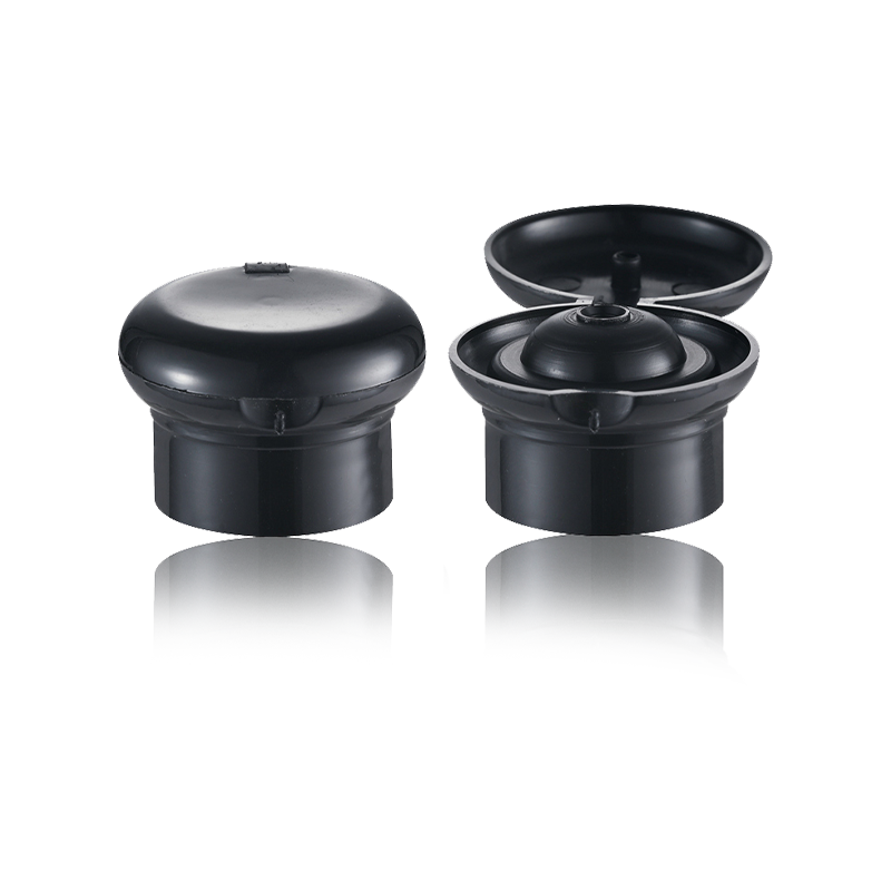 HY-M01 24/410 caipín muisiriún caipín scriú plaisteach dubh le haghaidh buidéal